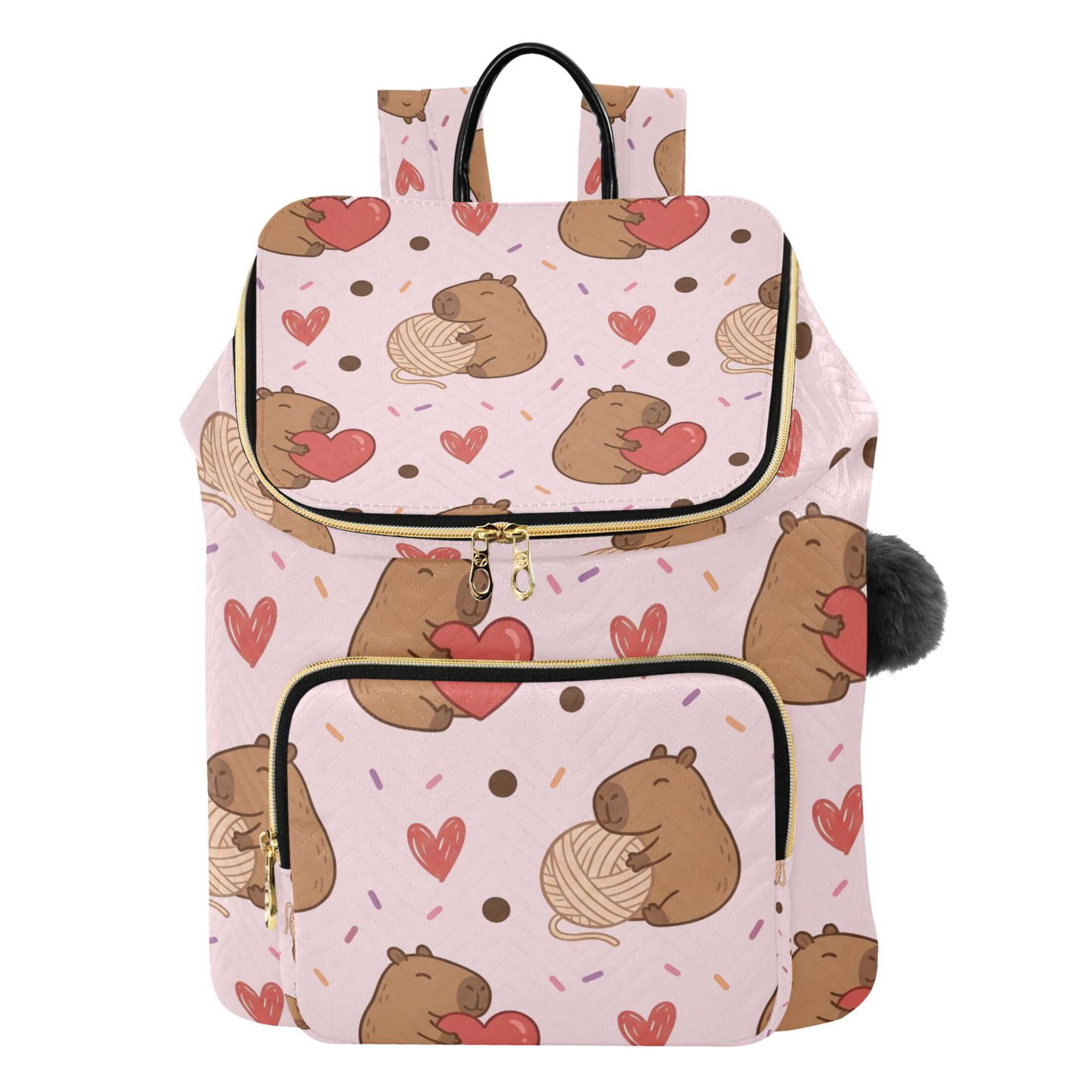 Pom Pom Backpacks for Stylish Looks
