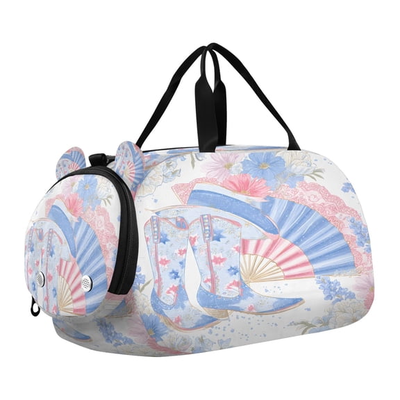 DIXRUYEE Cowboy Boots Scale Duffel Bag With Ventilated Shoe Pocket & Adjustable Strap for Gym, Dance & Travel