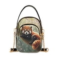 thumbnail image 1 of DIXRUYEE Cross Body Fashion Shoulder Waist Purse Bags Blossoming Red Panda Pocket Handbags, 1 of 7