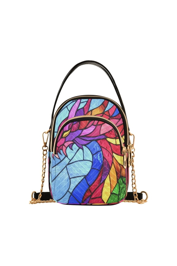 Cross Body Fashion Shoulder Waist Purse Bags Dragon's Embrace Pocket Handbags