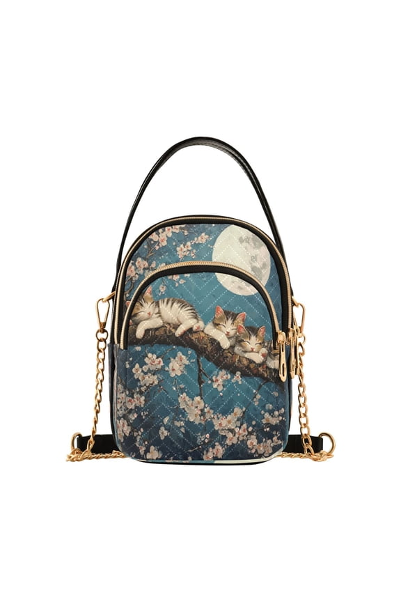 Cross Body Fashion Shoulder Waist Purse Bags Dreamy Kitties Pocket Handbags