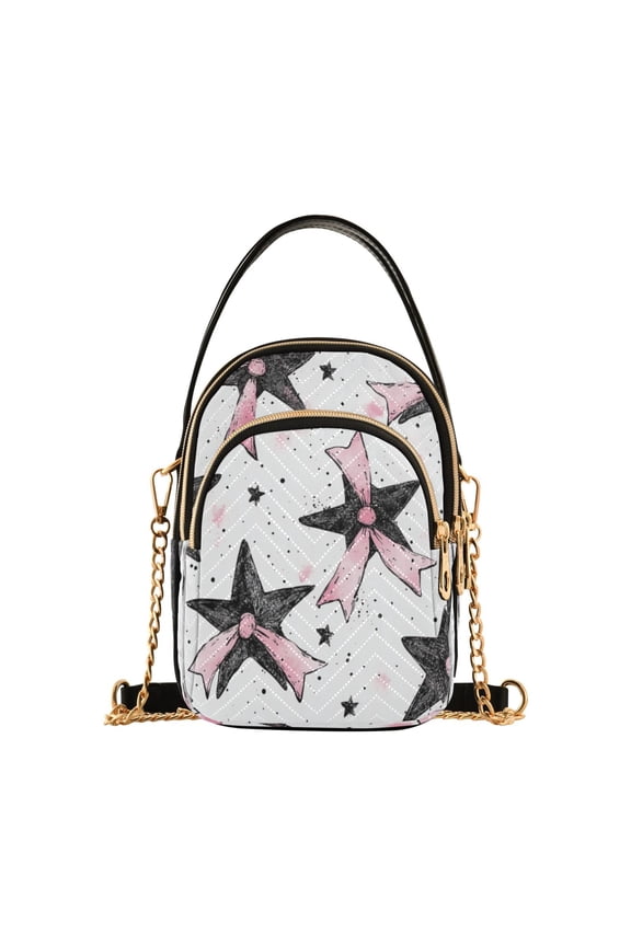 Cross Body Fashion Shoulder Waist Purse Bags Glittering Stars Pocket Handbags