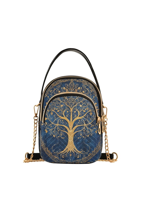 Cross Body Fashion Shoulder Waist Purse Bags Golden Circle Of Life Pocket Handbags