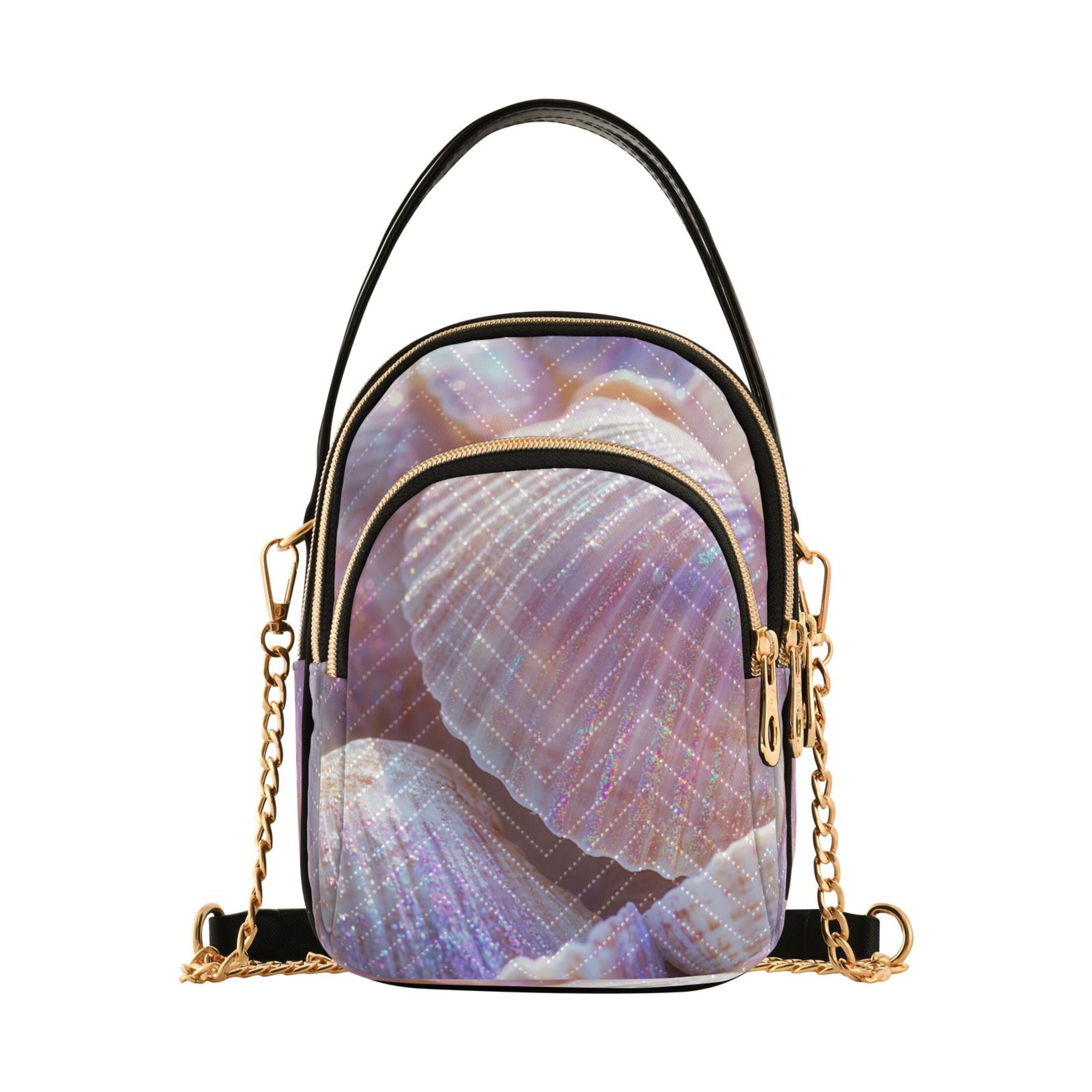 DIXRUYEE Cross Body Fashion Shoulder Waist Purse Bags Iridescent Shell ...