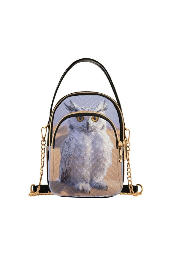 Cross Body Fashion Shoulder Waist Purse Bags Owl in The Desert Pocket Handbags