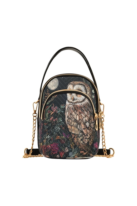 Cross Body Fashion Shoulder Waist Purse Bags Owl's Night Garden Pocket Handbags