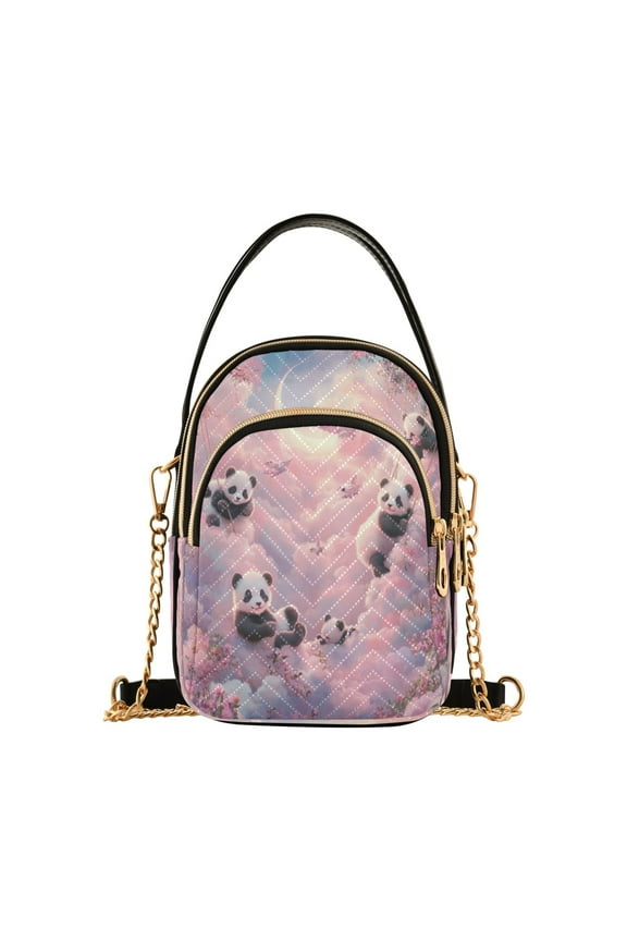 Cross Body Fashion Shoulder Waist Purse Bags Panda Playground Pocket Handbags