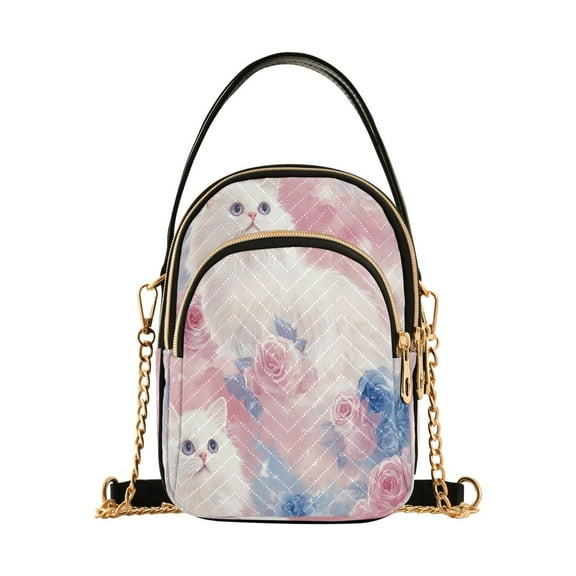 DIXRUYEE Cross Body Fashion Shoulder Waist Purse Bags Pastel Paws Pocket Handbags