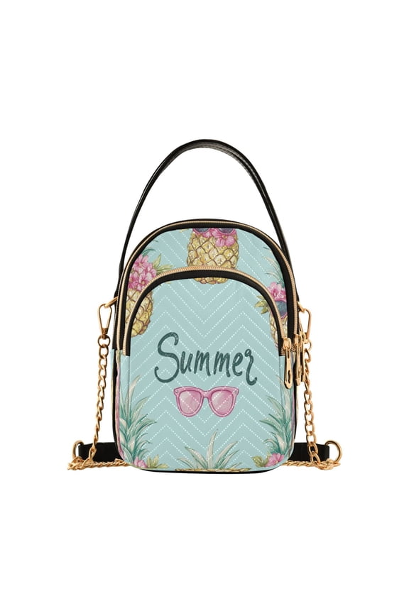 Cross Body Fashion Shoulder Waist Purse Bags Pineapple Bliss Pocket Handbags