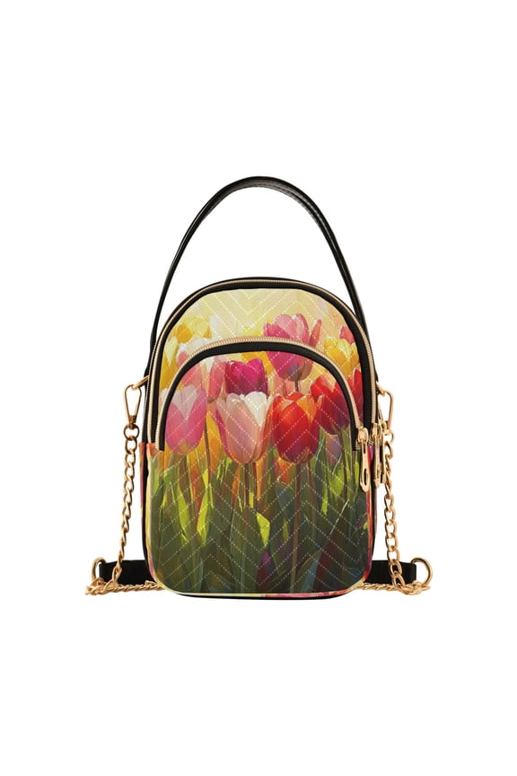 Cross Body Fashion Shoulder Waist Purse Bags Radiant Tulip Glow Pocket Handbags