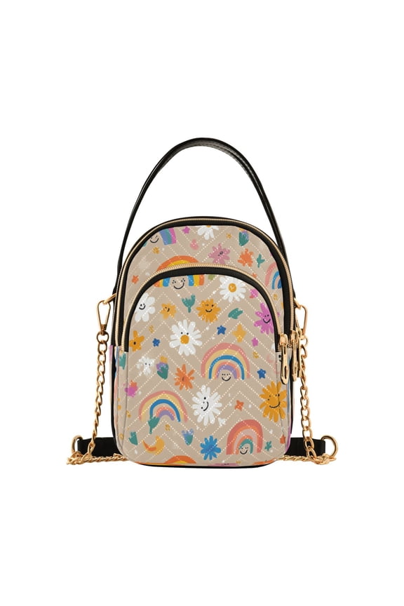 Cross Body Fashion Shoulder Waist Purse Bags Rainbow Dream Pocket Handbags