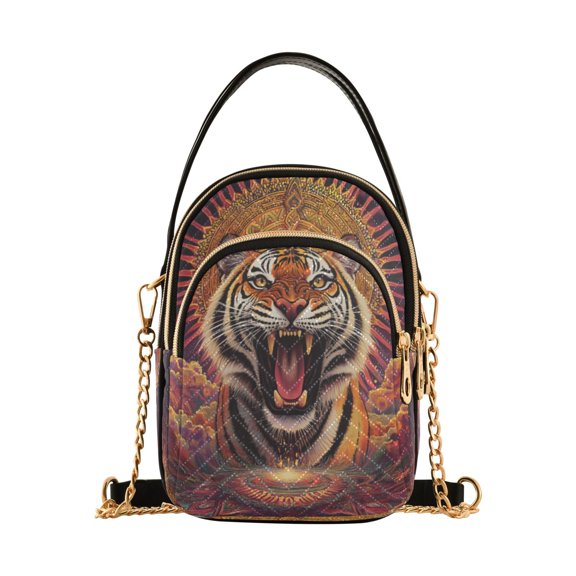 DIXRUYEE Cross Body Fashion Shoulder Waist Purse Bags Roar Of The Cosmos Pocket Handbags