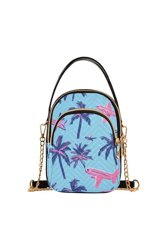 Cross Body Fashion Shoulder Waist Purse Bags Skies with Planes Pocket Handbags