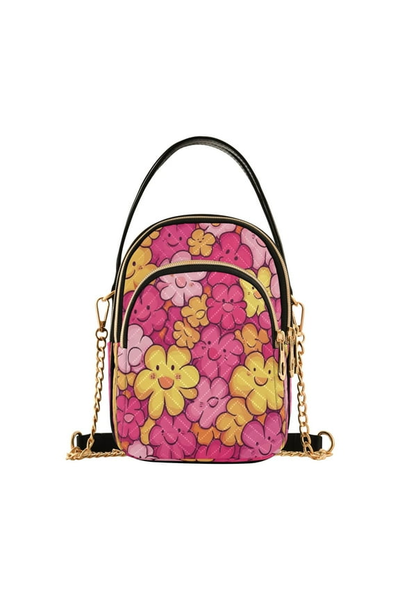 Cross Body Fashion Shoulder Waist Purse Bags Smiling Petals Of Joy Pocket Handbags