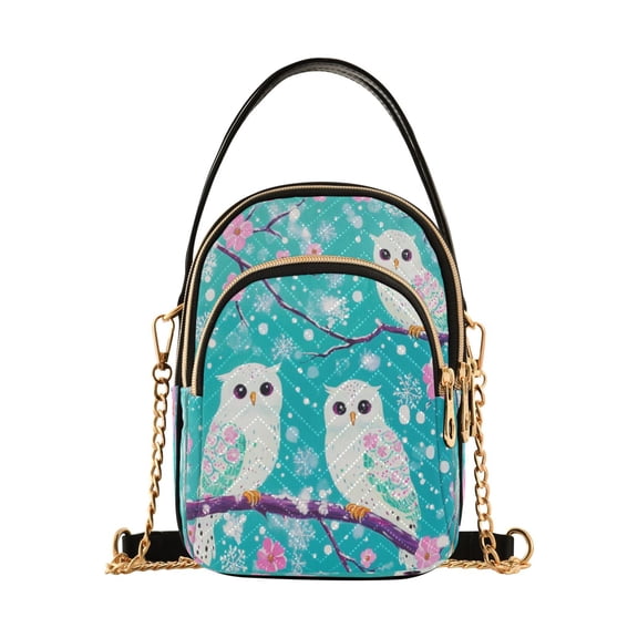 DIXRUYEE Cross Body Fashion Shoulder Waist Purse Bags Springtime Owls Pocket Handbags