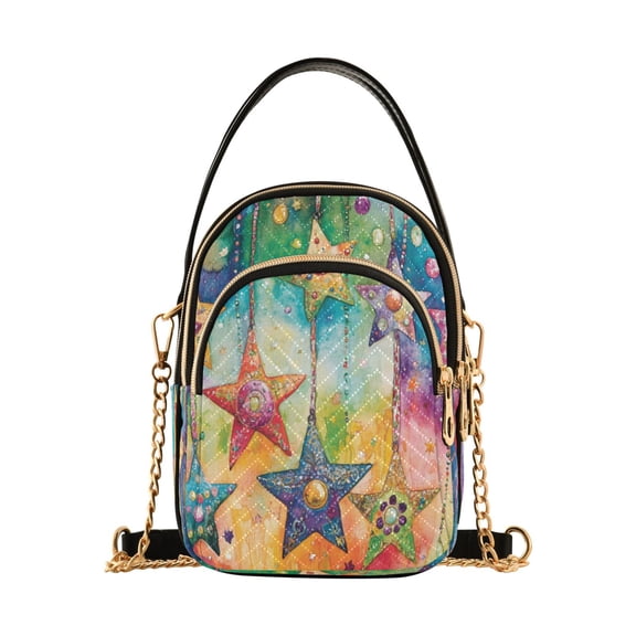 DIXRUYEE Cross Body Fashion Shoulder Waist Purse Bags Vivid Starry Celebration Pocket Handbags