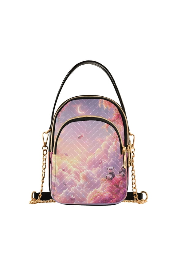 Cross Body Fashion Shoulder Waist Purse Bags Whimsical Panda Realm Pocket Handbags