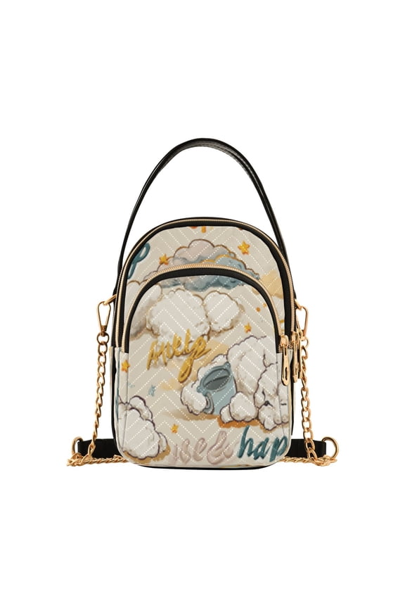 Cross Body Shoulder Handbags Bags Fashion Cloudy Inspirational Wordscape Pattern