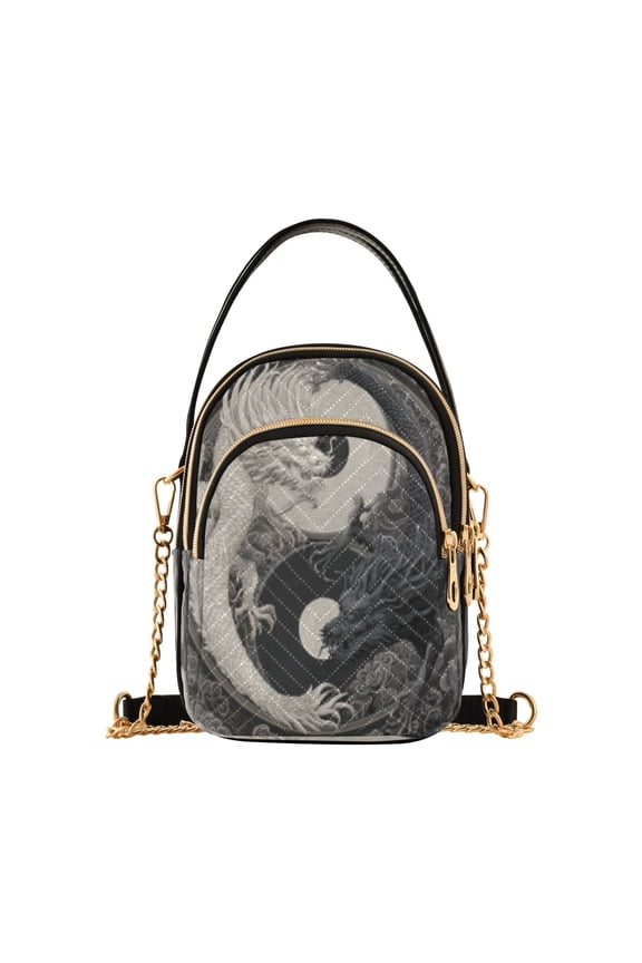 Cross Body Shoulder Handbags Bags Fashion Dragon Tempest Pattern