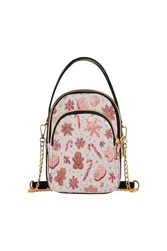 Cross Body Shoulder Handbags Bags Fashion Festive Cookie & Candy Collage Pattern