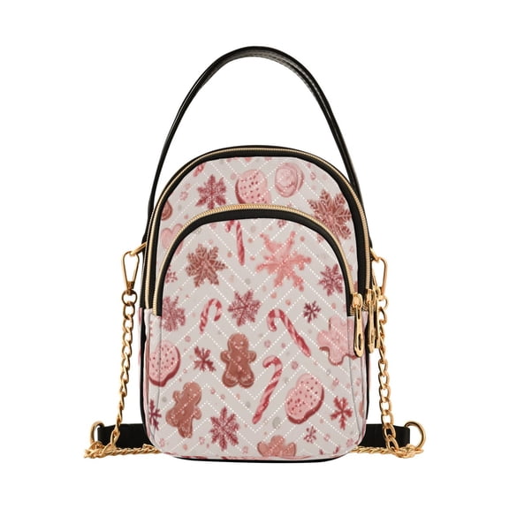 DIXRUYEE Cross Body Shoulder Handbags Bags Fashion Festive Cookie & Candy Collage Pattern