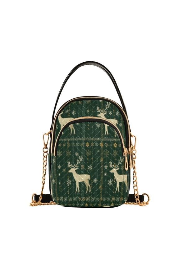 Cross Body Shoulder Handbags Bags Fashion Forest Deer's Festive Tapestry Pattern