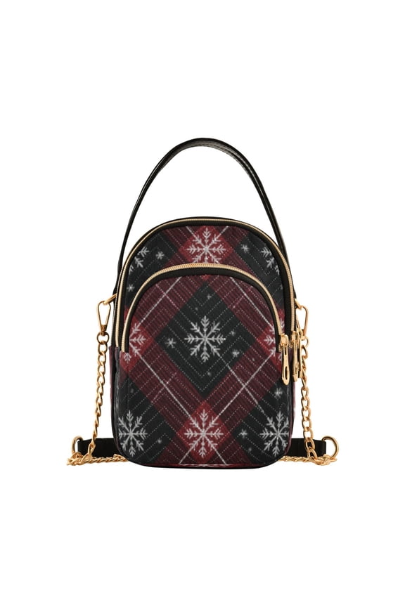 Cross Body Shoulder Handbags Bags Fashion Frosty Snowflake Lattice Pattern