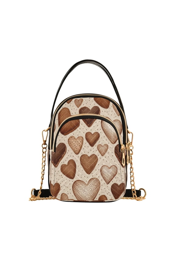 Cross Body Shoulder Handbags Bags Fashion Heart - Shaped Cookie Carniva Pattern