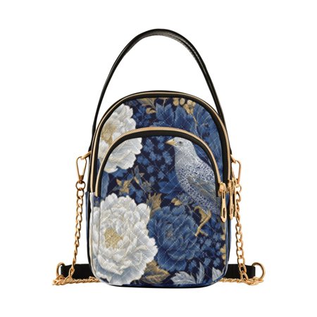 DIXRUYEE Cross Body Shoulder Handbags Bags Fashion Indigo Finch Pattern
