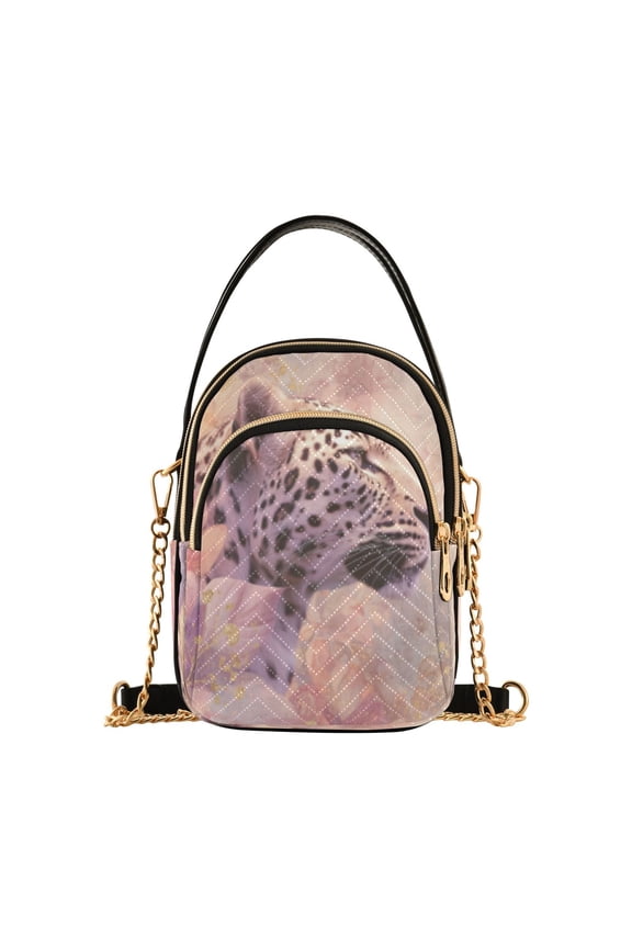 Cross Body Shoulder Handbags Bags Fashion Lilac Leopard Grace Pattern