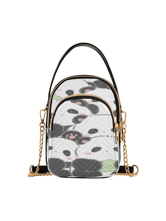 Cross Body Shoulder Handbags Bags Fashion Panda Group Carnival Pattern