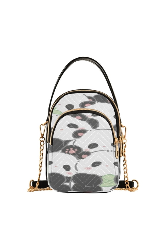 Cross Body Shoulder Handbags Bags Fashion Panda Group Carnival Pattern