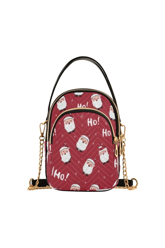 Cross Body Shoulder Handbags Bags Fashion Santas Joyful Red Delight Pattern