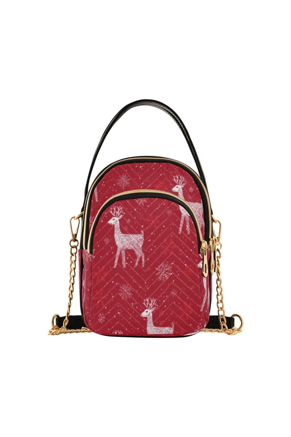 Cross Body Shoulder Handbags Bags Fashion Scarlet Reindeer Frosted Grace Pattern