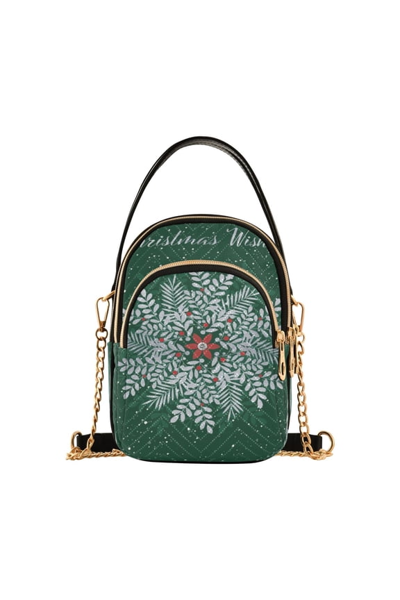 Cross Body Shoulder Handbags Bags Fashion Snowflake Greeting Pattern