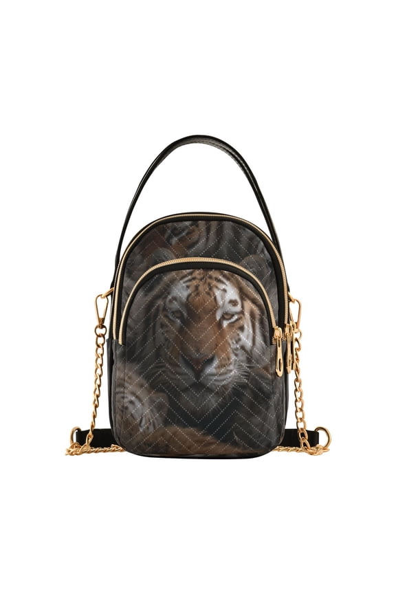 Cross Body Shoulder Handbags Bags Fashion Tiger Cluster Pattern