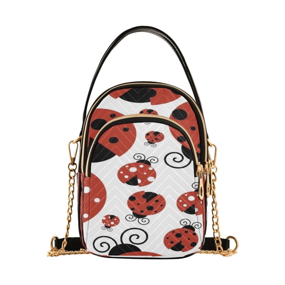 DIXRUYEE Cross Body Shoulder Handbags Bags Fashion Whimsical Ladybugs Carnival Pattern