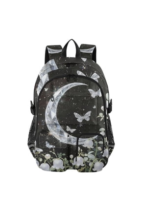 Crystal Moon Backpack for School 14Laptop Compatible with Reflective Safety Strips