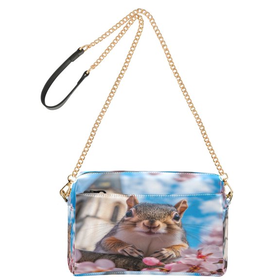 DIXRUYEE Fashion Triple Zip Small Crossbody Bag Creatively Charming Cherry Framer Pattern