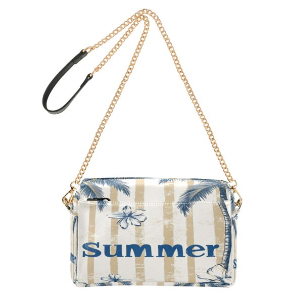 DIXRUYEE Fashion Triple Zip Small Crossbody Bag Creatively Floral Paradise Pattern
