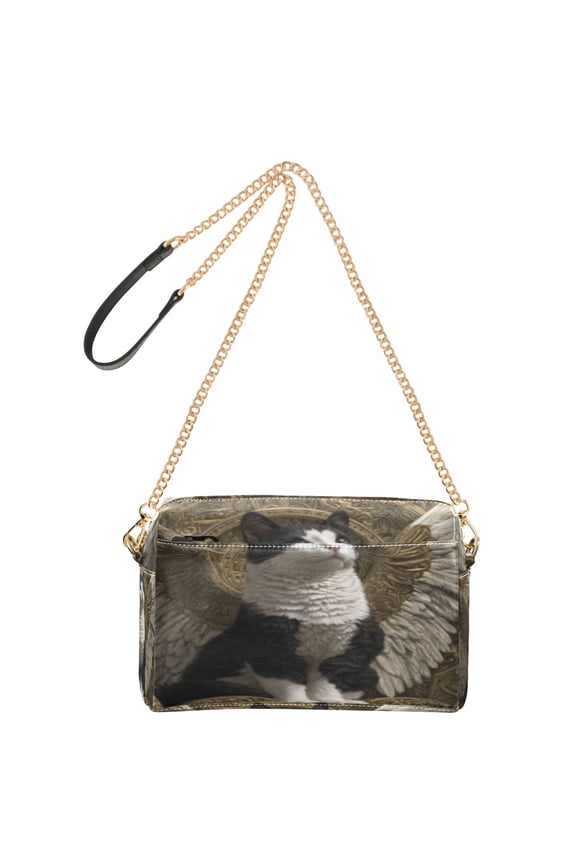 Fashion Triple Zip Small Crossbody Bag Creatively Guardian Of Grace Pattern