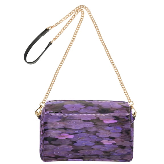 DIXRUYEE Fashion Triple Zip Small Crossbody Bag Creatively Lavender Serenity Pattern