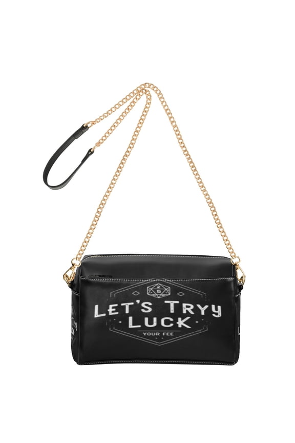 Fashion Triple Zip Small Crossbody Bag Creatively Lucky Dice Pattern