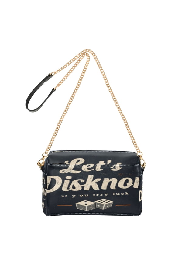 Fashion Triple Zip Small Crossbody Bag Creatively Roll The Dice Pattern