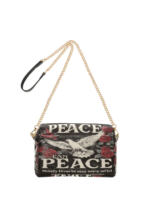 Fashion Triple Zip Small Crossbody Bag Creatively Tranquil Grace Pattern