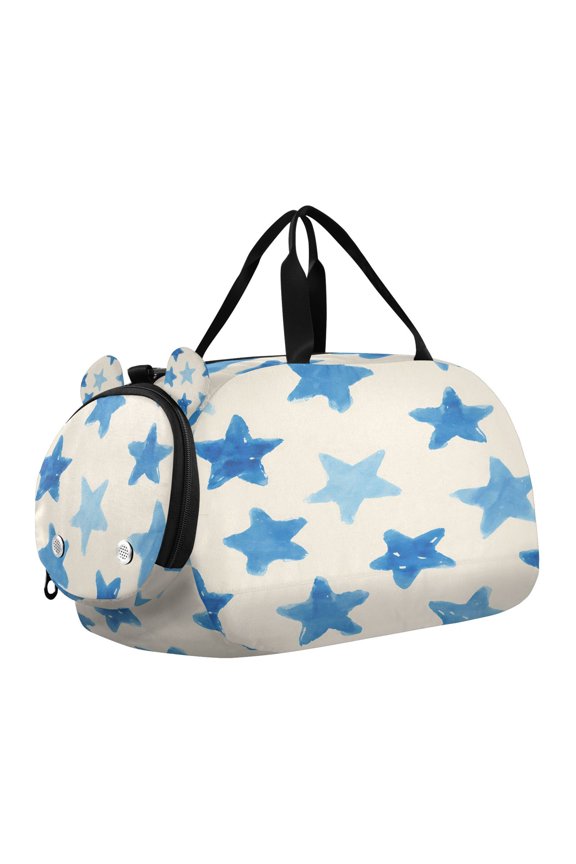 Five-pointed Star Pattern Scale Duffel Bag With Ventilated Shoe Pocket & Adjustable Strap for Gym, Dance & Travel
