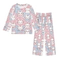 thumbnail image 1 of DIXRUYEE Fleece Pajama Set Loose Style Elastic Waist Pockets Bunny Bunch Pastel Parade Cute Pattern, 1 of 7