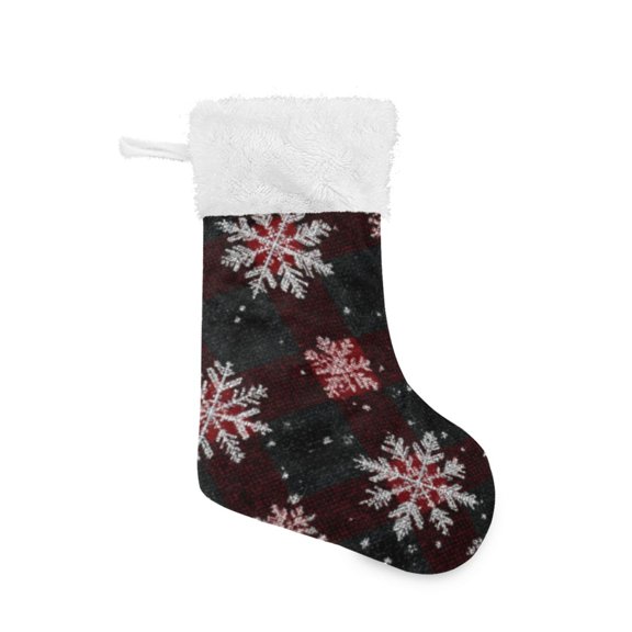 DIXRUYEE Hanging Christmas Decor Stocking Snowflake Pattern