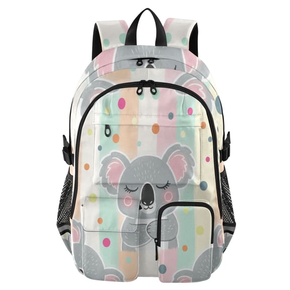 DIXRUYEE Koala Backpack for School 14Laptop Compatible with Reflective Safety Strips