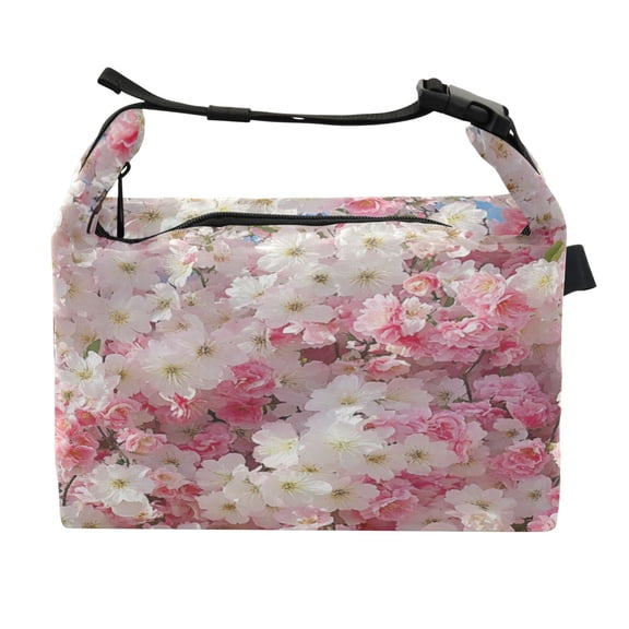 DIXRUYEE Lunch Bag Double Deck Lunch Cooler Box Fashion Blossom Abundance Pattern